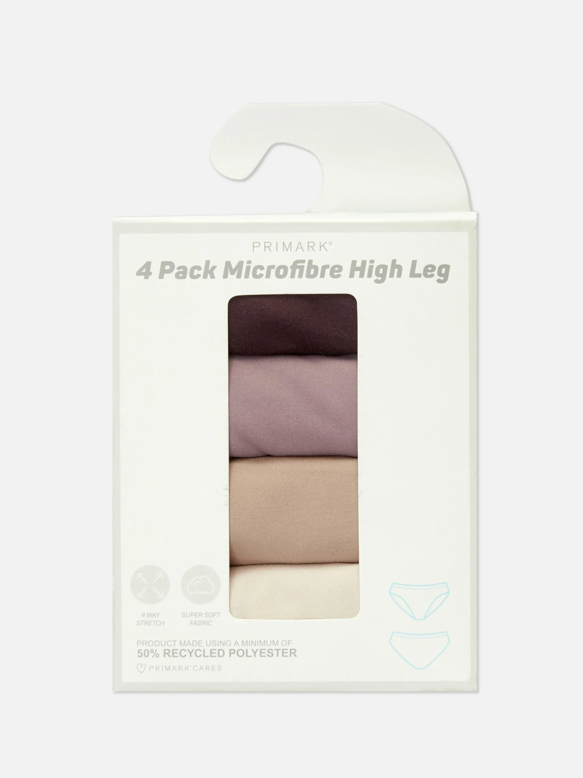 Slips|Primark Slips Mit Hohem Beinausschnitt, 4er-Pack Naturfarben