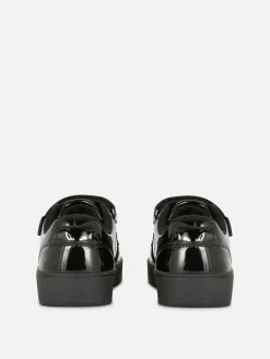 Sneakers|Primark Sneaker In Lackoptik Mit Drei Riemen Schwarz