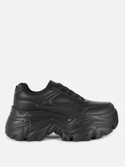 Sneakers|Primark Sneaker Mit Extremer Plateausohle Schwarz