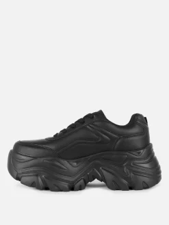 Sneakers|Primark Sneaker Mit Extremer Plateausohle Schwarz