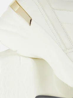 Sneakers|Primark Sneaker Mit Keilabsatz Und Metallbesatz Weiß
