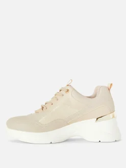 Sneakers|Primark Sneaker Mit Keilabsatz Und Metallbesatz Rosa