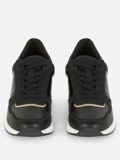 Sneakers|Primark Sneaker Mit Keilabsatz Zum Schnüren Schwarz