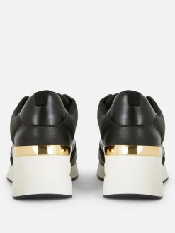 Sneakers|Primark Sneaker Mit Keilabsatz Zum Schnüren Schwarz