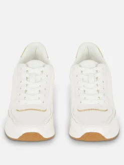 Sneakers|Primark Sneaker Mit Keilabsatz Zum Schnüren Weiß