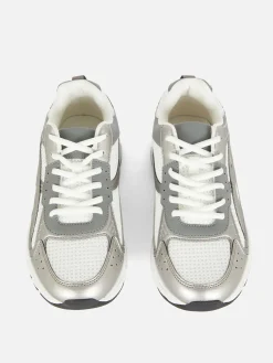 Sneakers|Primark Sneaker Mit Netzstoffeinsätzen Grau