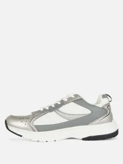 Sneakers|Primark Sneaker Mit Netzstoffeinsätzen Grau
