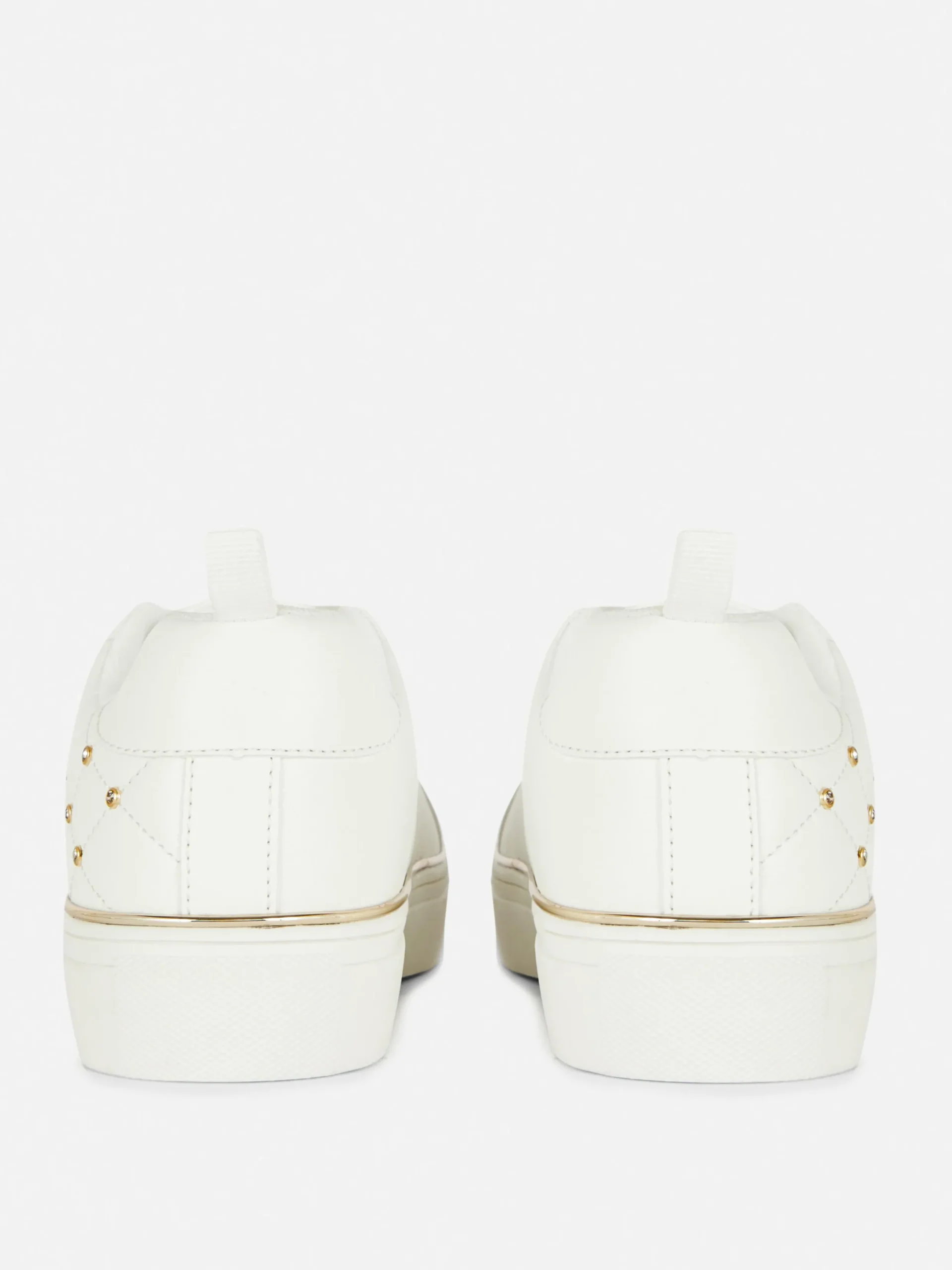 Sneakers|Primark Sneaker Mit Strassnieten Und Dicker Sohle Weiß