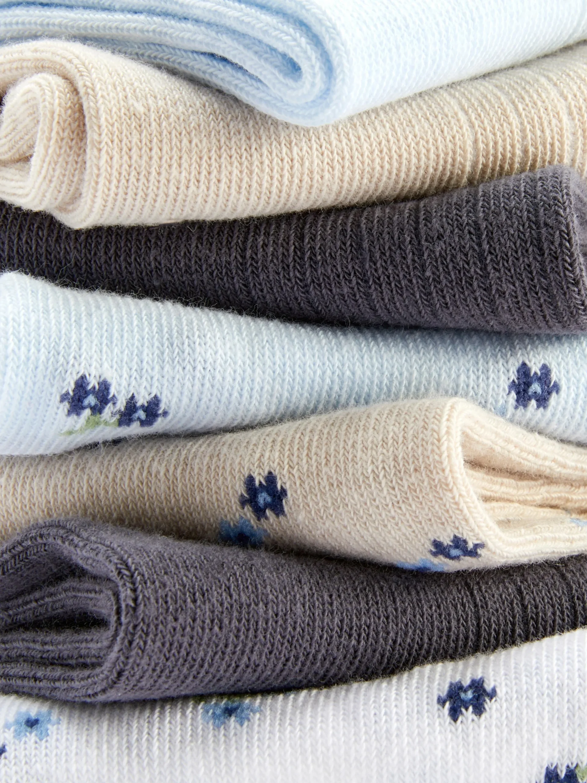 Socken|Primark Sneakersocken Mit Blumenmuster, 7er-Pack Blau