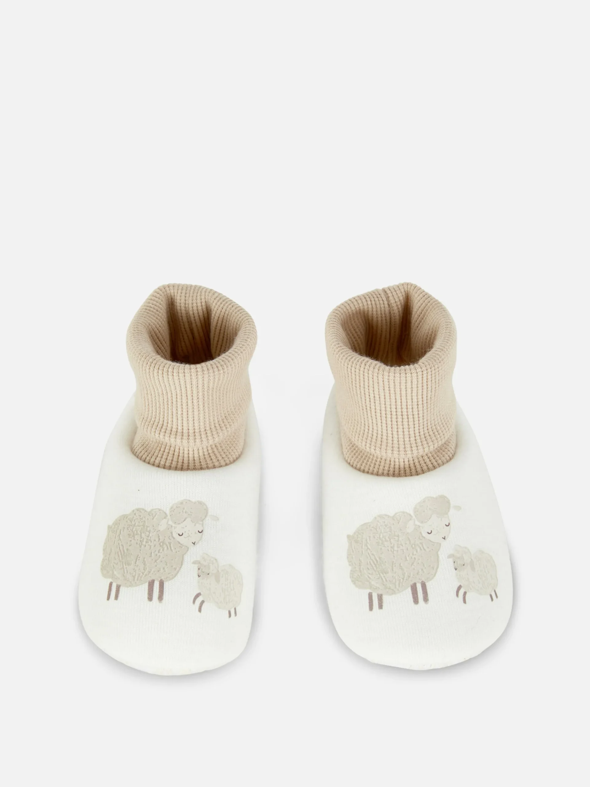 Hausschuhe|Primark Socken-Hausschuhe In Schafoptik Elfenbeinfarben