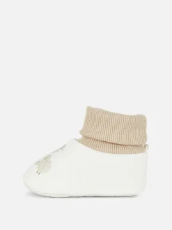 Hausschuhe|Primark Socken-Hausschuhe In Schafoptik Elfenbeinfarben