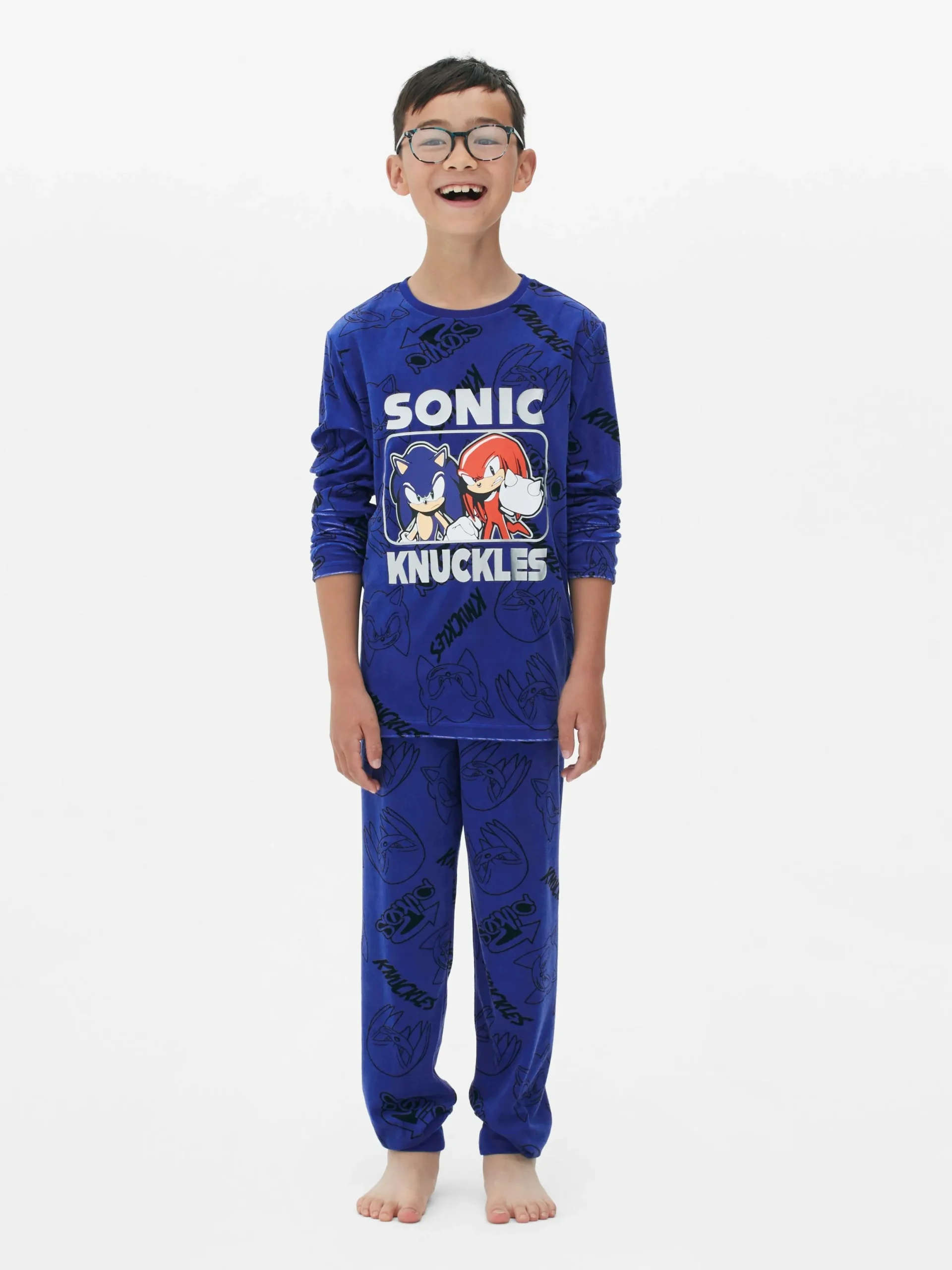 Schlafanzüge Und Nachtwäsche|Primark „Sonic The Hedgehog“ Schlafanzug Mit T-Shirt Und Hose Blau