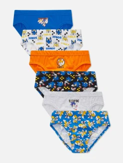 Unterwäsche|Primark „Sonic The Hedgehog“ Slips, 6er-Pack Multi