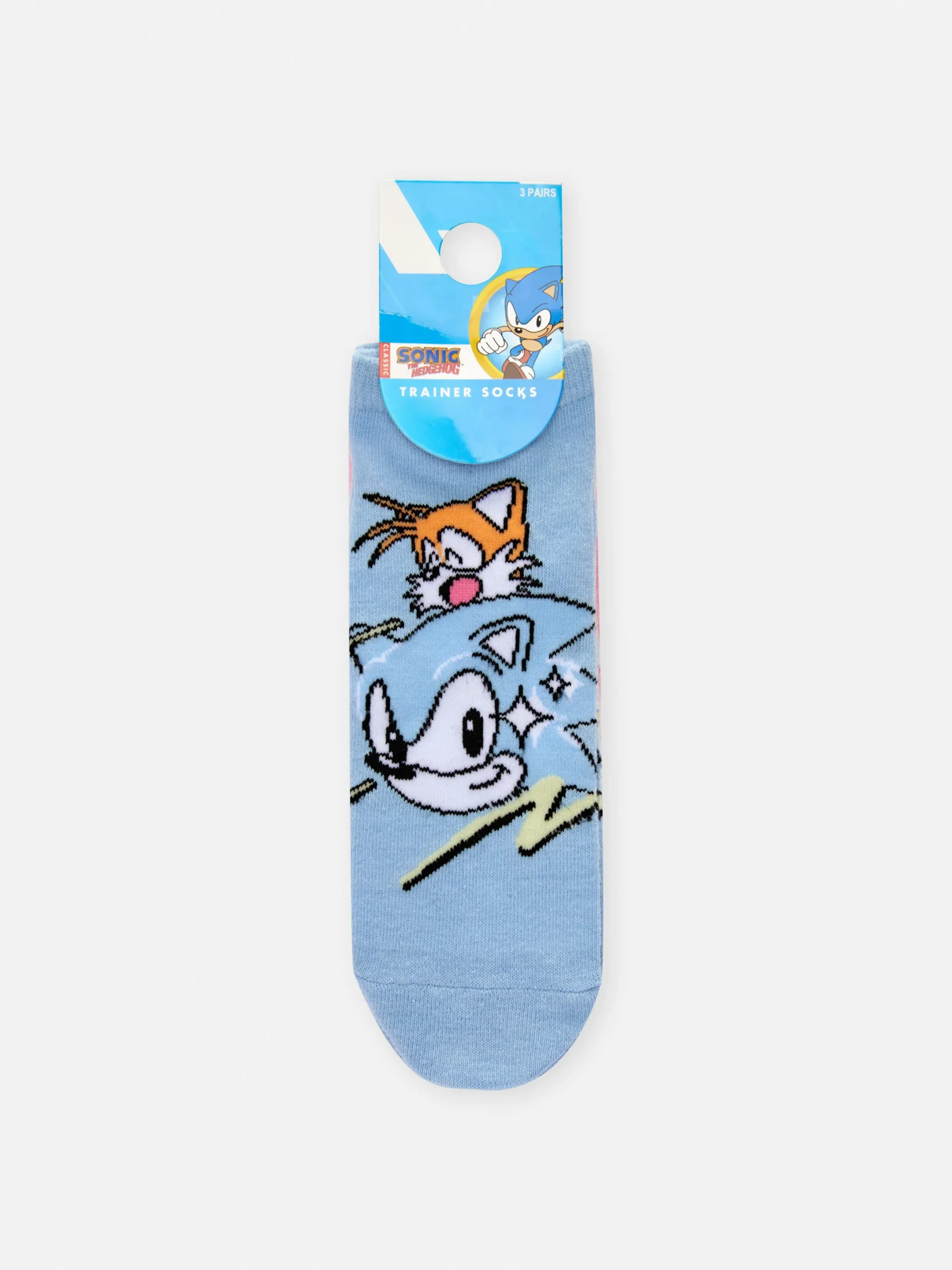Socken|Primark „Sonic The Hedgehog“ Sneakersocken, 3er-Pack Blau
