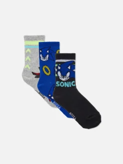 Socken|Primark „Sonic The Hedgehog“ Socken, 3er-Pack Blau