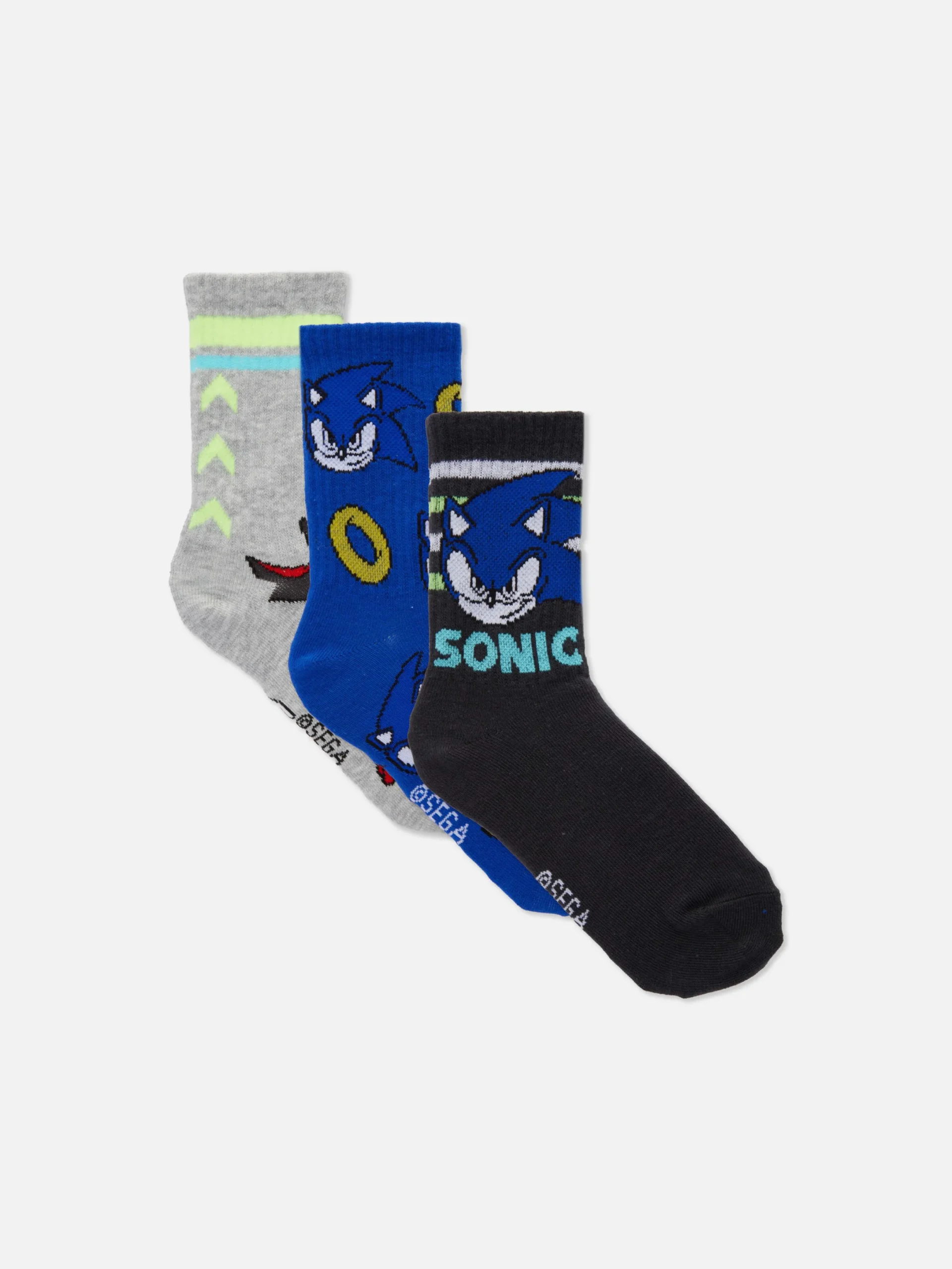 Socken|Primark „Sonic The Hedgehog“ Socken, 3er-Pack Blau