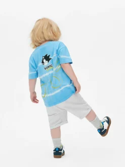Tops Und T-Shirts|Primark „Sonic The Hedgehog“ T-Shirt In Batikoptik Blau