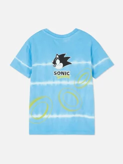 Tops Und T-Shirts|Primark „Sonic The Hedgehog“ T-Shirt In Batikoptik Blau