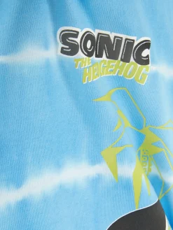 Tops Und T-Shirts|Primark „Sonic The Hedgehog“ T-Shirt In Batikoptik Blau