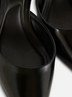 Gothic-Kleidung|Heels|Primark Spitze Mules Mit Kitten Heels Schwarz