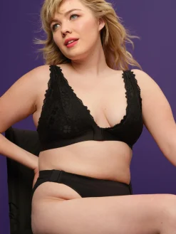 Bhs|Primark Spitzen-Bralette-BH Mit Adaptivem Verschluss Schwarz