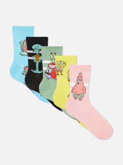 Socken|Primark „SpongeBob Schwammkopf“ Socken, 5er-Pack Multi
