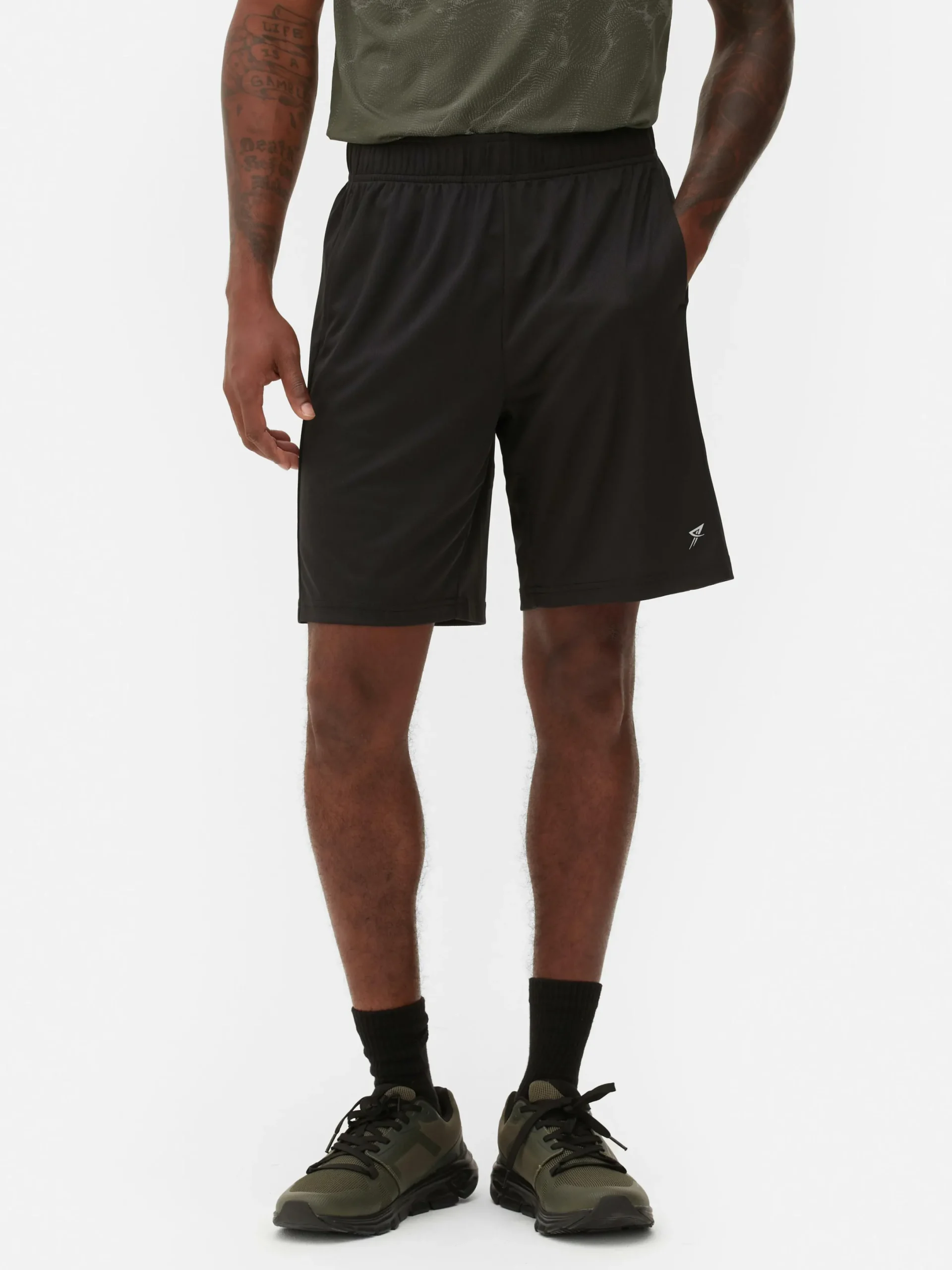 Shorts|Sportbekleidung|Primark Sport-Shorts Mit Netzeinsatz Schwarz