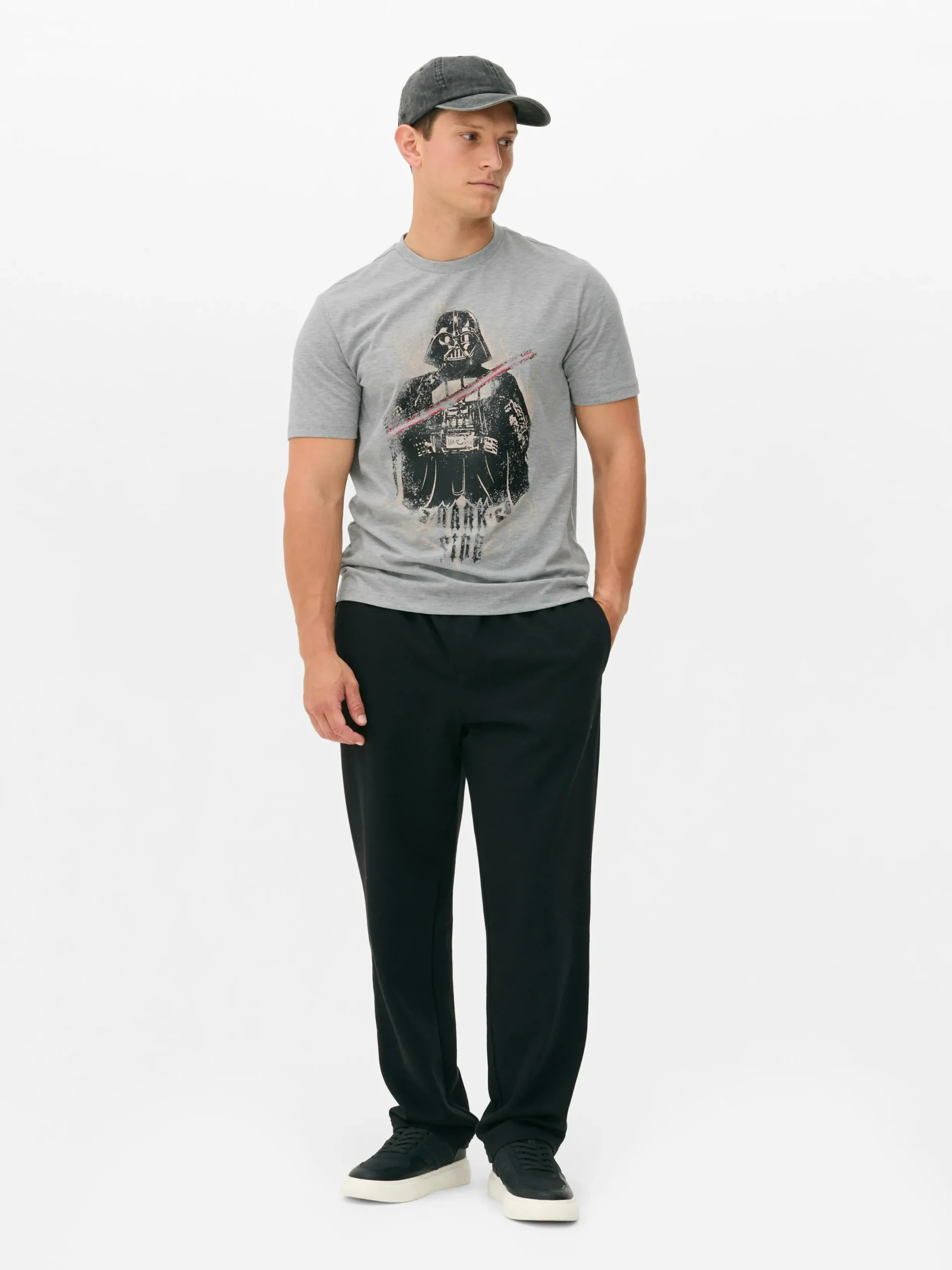 Tops Und T-Shirts|Primark „Star Wars Darth Vader“ T-Shirt Grau meliert