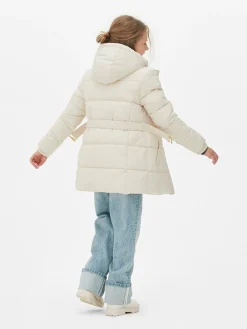 Jacken Und Mäntel|Primark Steppjacke Mit Gürtel Elfenbeinfarben