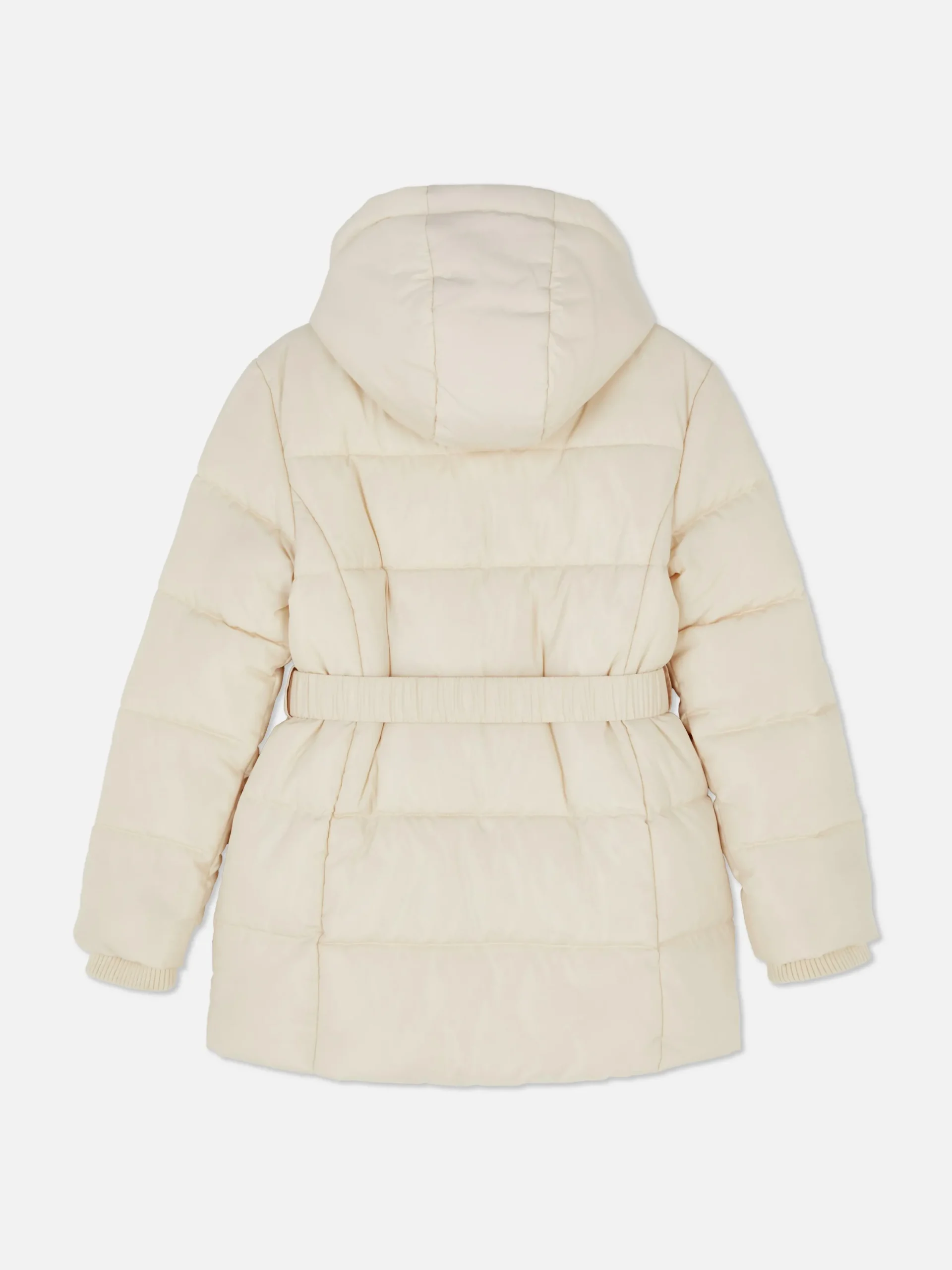 Jacken Und Mäntel|Primark Steppjacke Mit Gürtel Elfenbeinfarben
