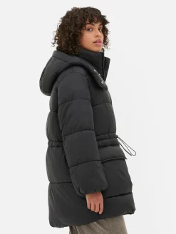 Jacken Und Mäntel|Primark Steppmantel Mit Kapuze Schwarz