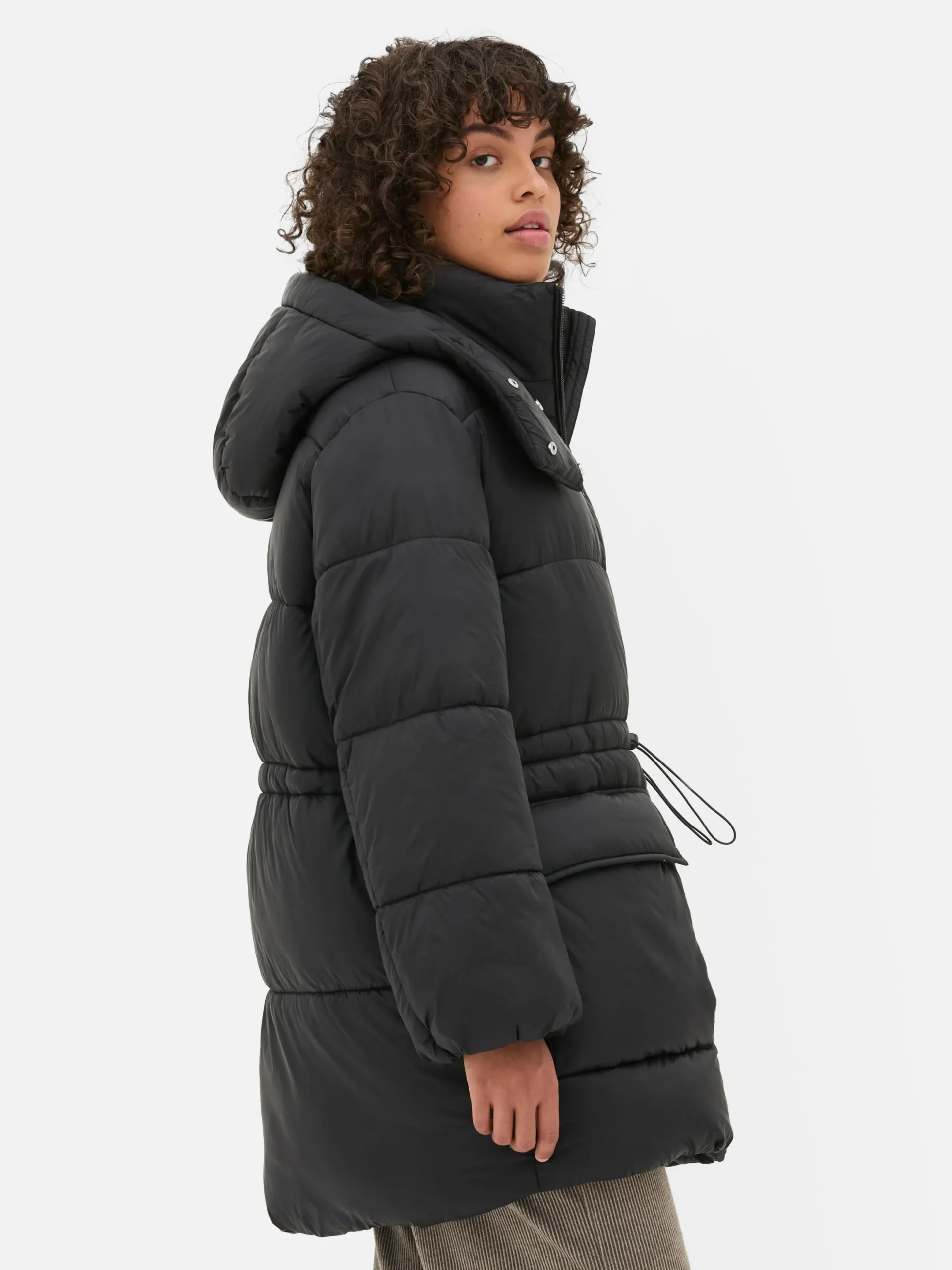 Jacken Und Mäntel|Primark Steppmantel Mit Kapuze Schwarz