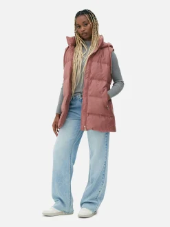 Jacken Und Mäntel|Primark Steppweste Mit Kapuze Pink
