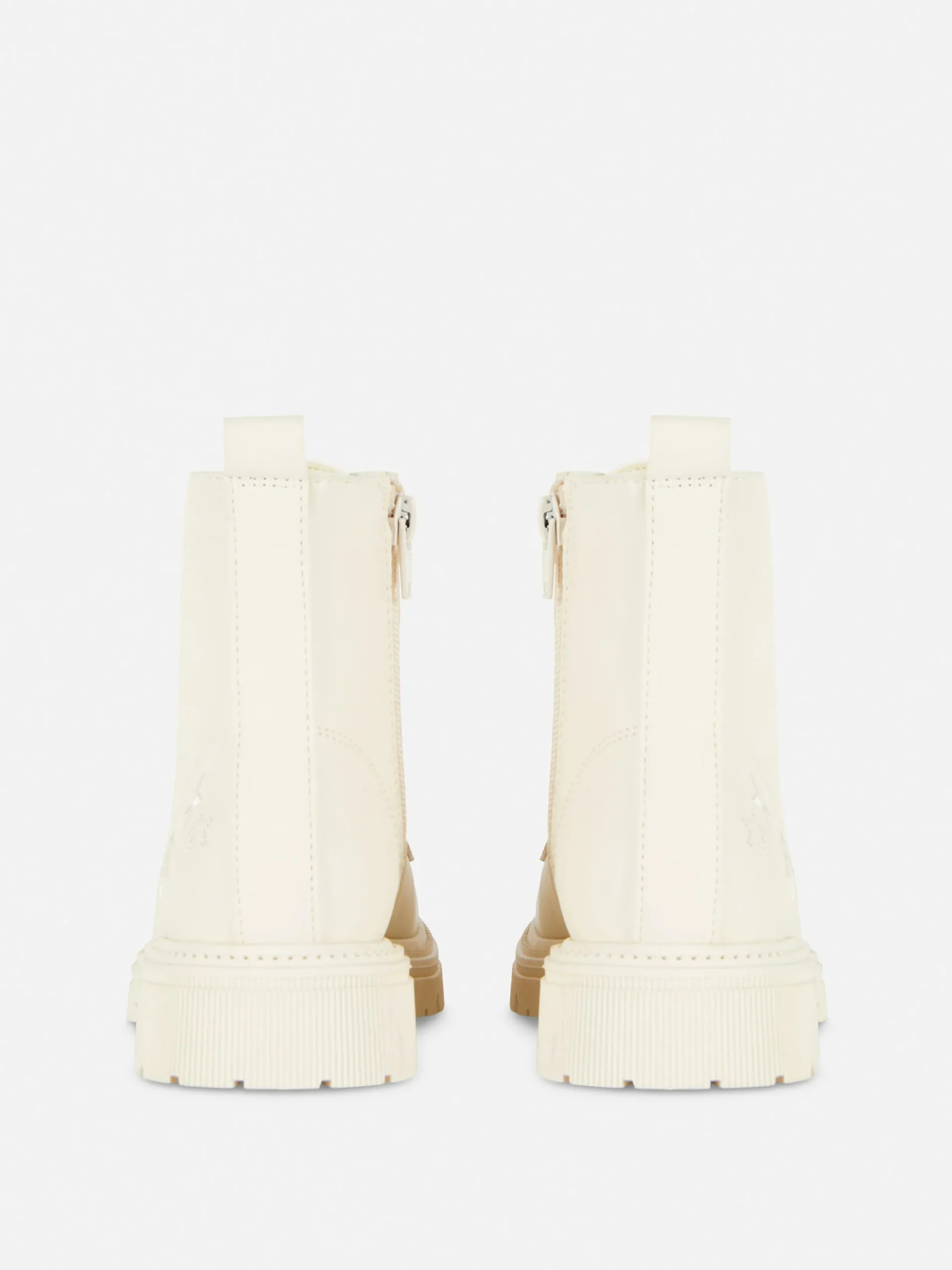 Stiefel Und Gummistiefel|Primark Stiefel Mit Dicker Sohle Und Seitenreißverschluss Cremefarben