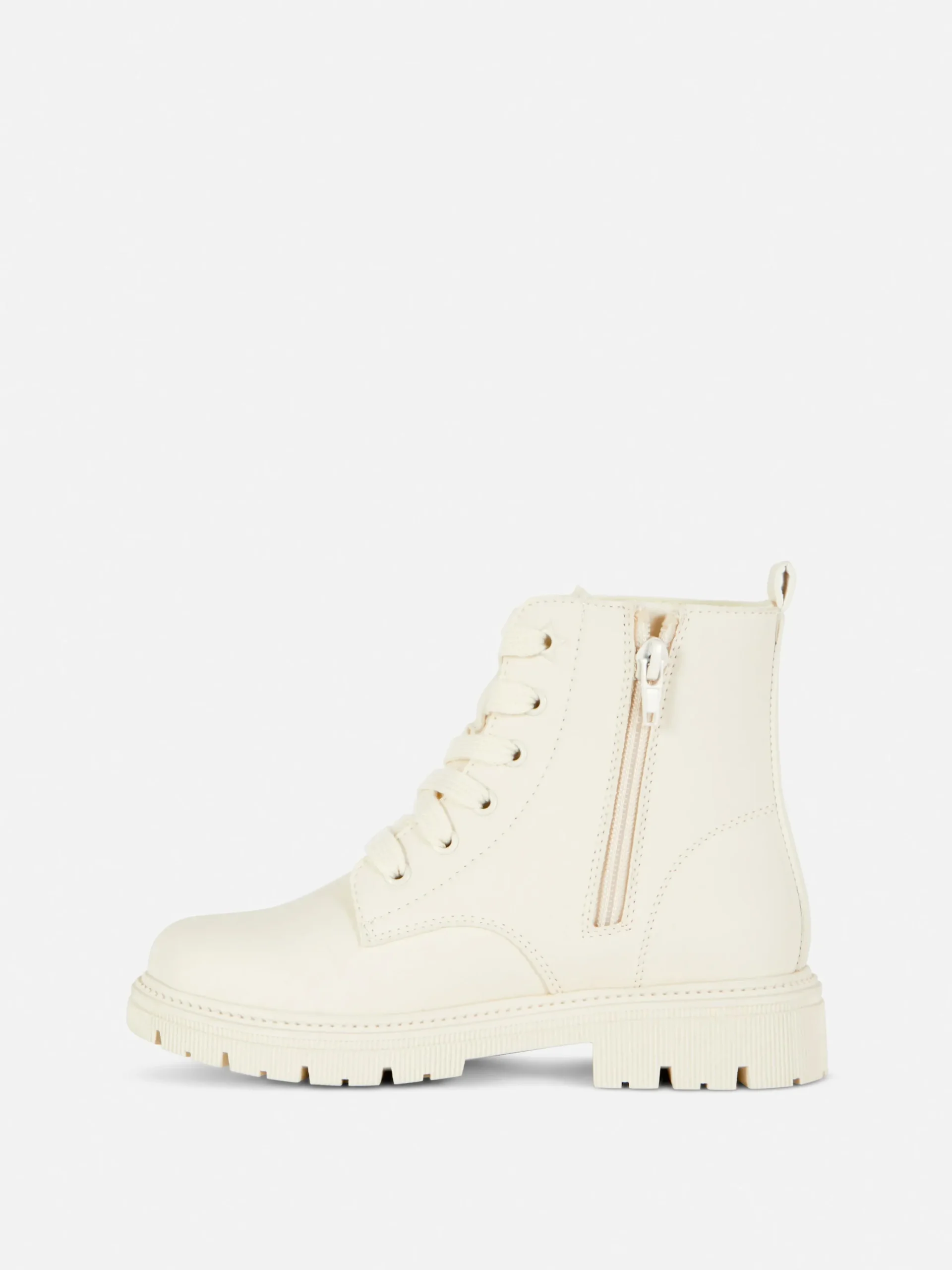 Stiefel Und Gummistiefel|Primark Stiefel Mit Dicker Sohle Und Seitenreißverschluss Cremefarben