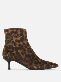 Stiefel|Primark Stiefel Mit Leopardenmuster Und Kitten-Heel Multi