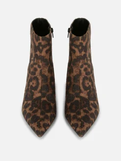Stiefel|Primark Stiefel Mit Leopardenmuster Und Kitten-Heel Multi