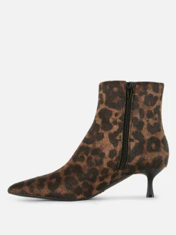Stiefel|Primark Stiefel Mit Leopardenmuster Und Kitten-Heel Multi