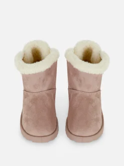 Stiefel Und Gummistiefel|Primark Stiefel Mit Plüschfutter Und Schleife Hinten Rosa