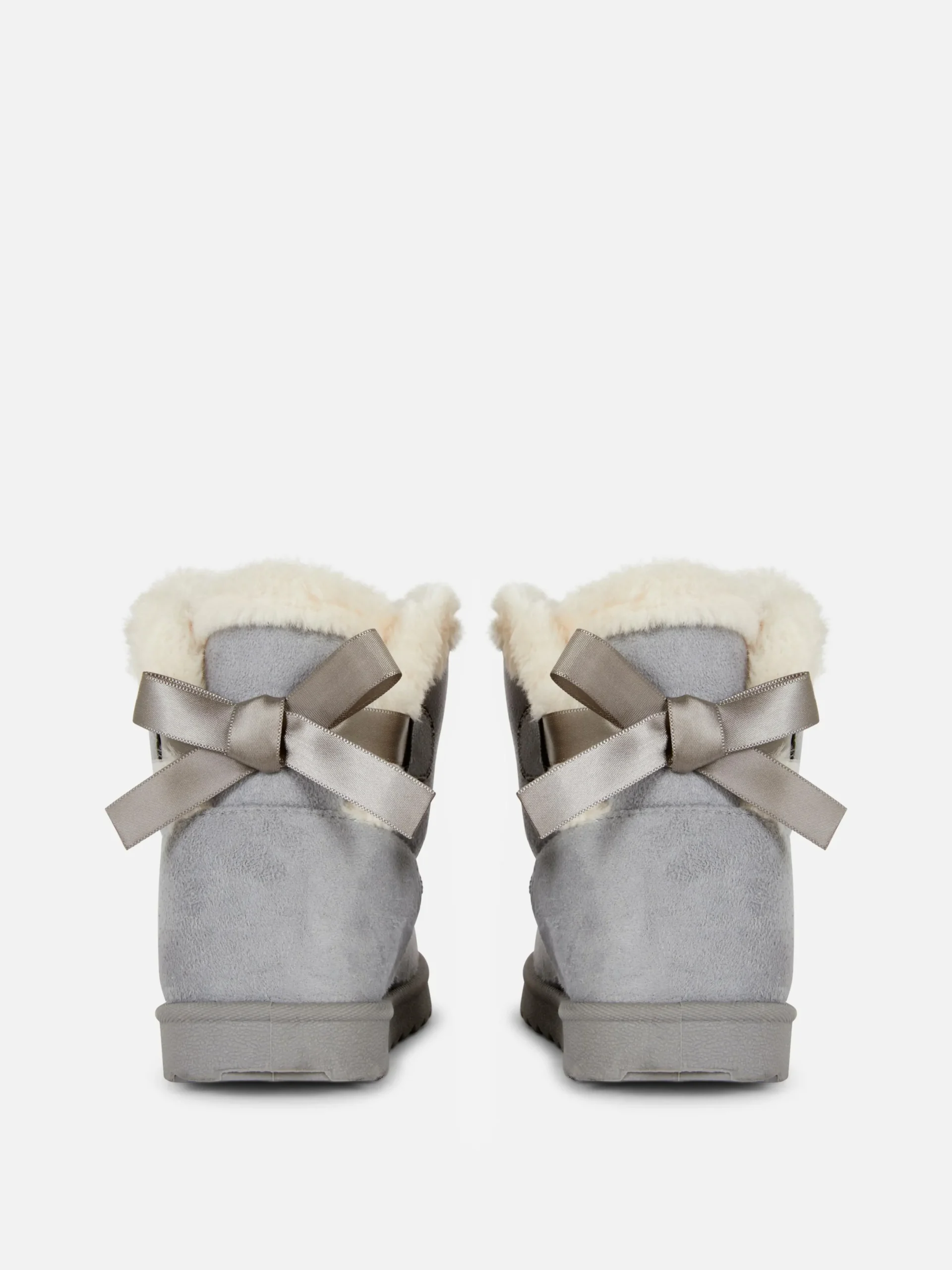 Stiefel Und Gummistiefel|Primark Stiefel Mit Schleife Grau