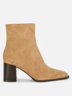 Stiefel|Primark Stiefeletten Mit Absatz Sandfarben