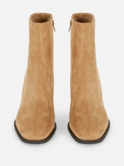 Stiefel|Primark Stiefeletten Mit Absatz Sandfarben