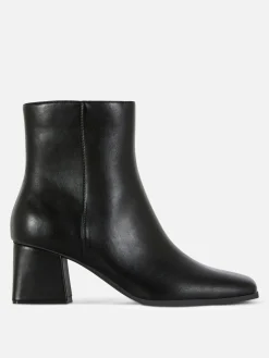 Stiefel|Primark Stiefeletten Mit Blockabsatz Schwarz