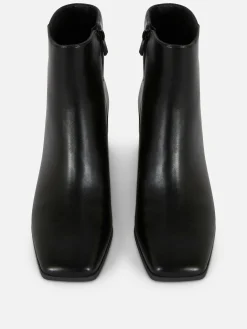 Stiefel|Primark Stiefeletten Mit Blockabsatz Schwarz