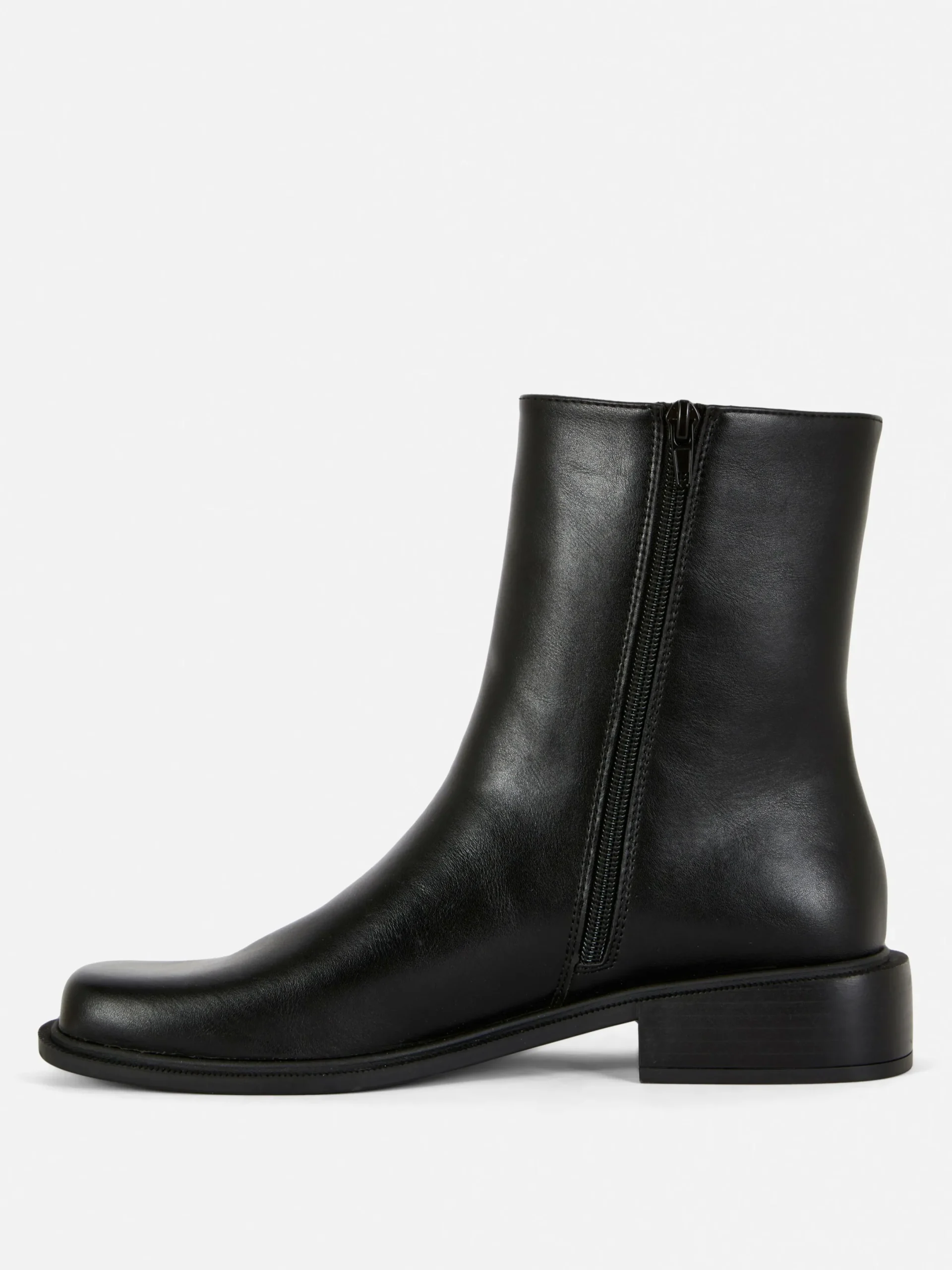 Stiefel|Primark Stiefeletten Mit Eckiger Zehenpartie Schwarz