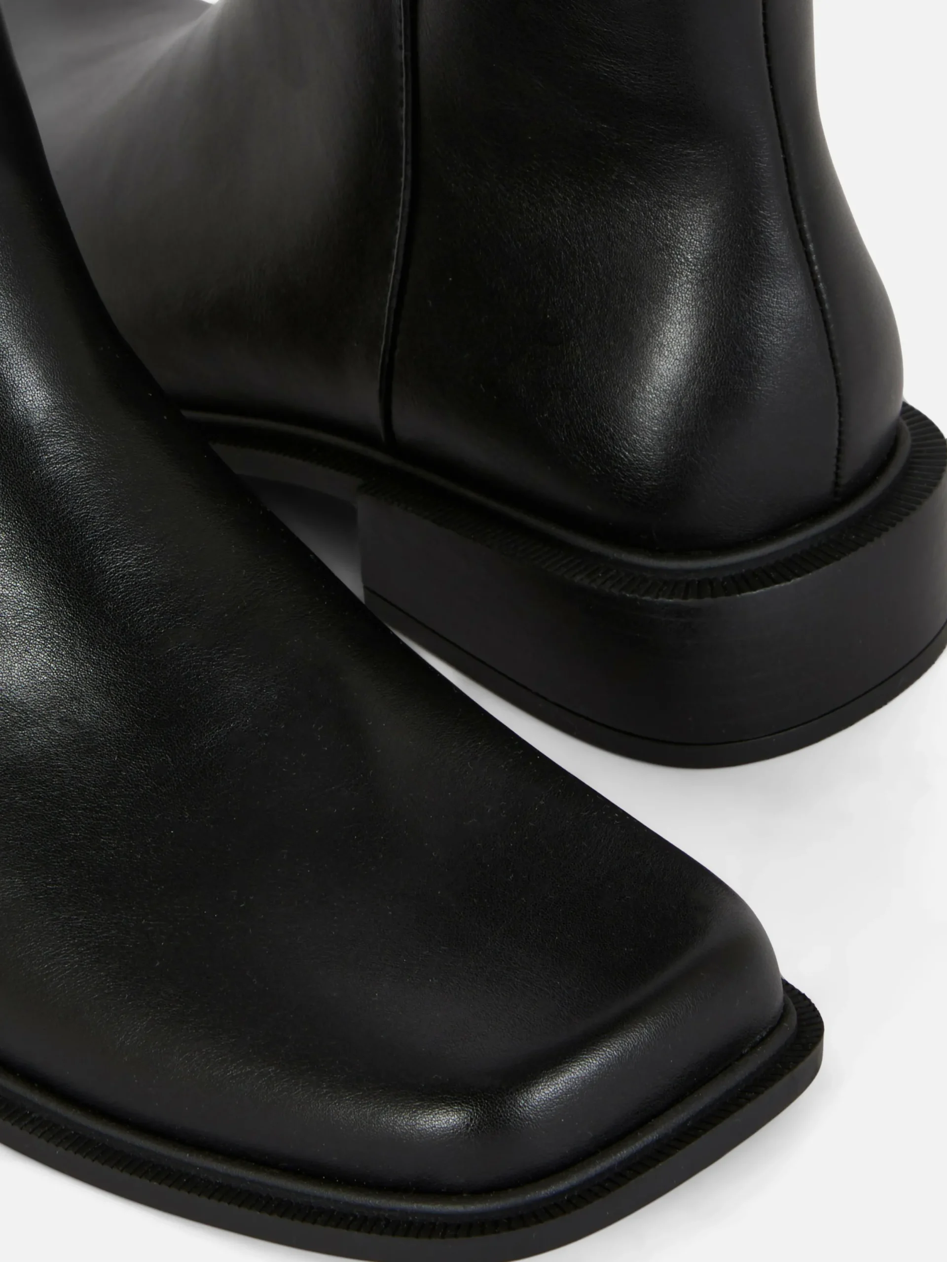 Stiefel|Primark Stiefeletten Mit Eckiger Zehenpartie Schwarz