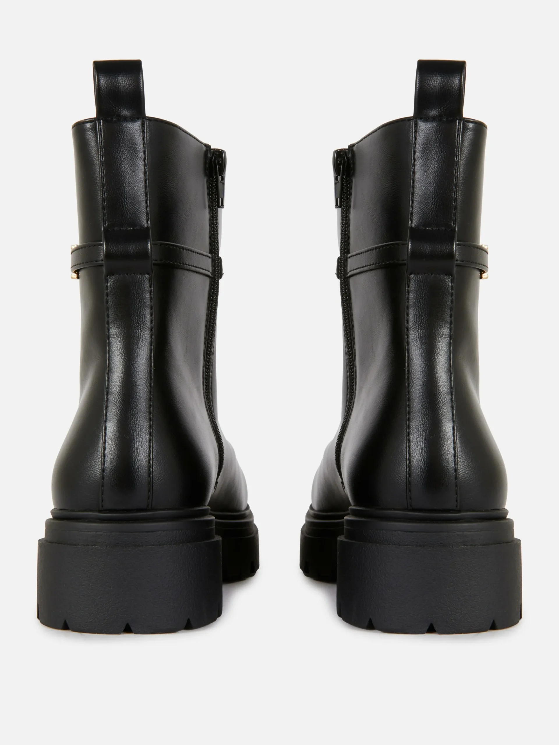 Stiefel|Primark Stiefeletten Mit Schnallendetail Schwarz
