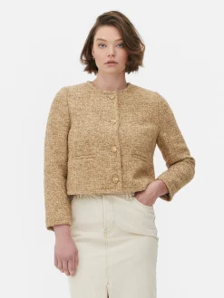 Jacken Und Mäntel|Primark „Stitch“ Bouclé-Jacke Beige