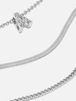 Schmuck|Primark Strassarmbänder Mit Initiale, 3er-Pack Weiß