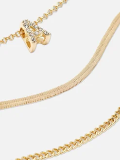Schmuck|Primark Strassarmbänder Mit Initiale, 3er-Pack Gelb
